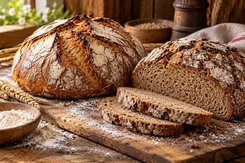 Bauernbrot vom Bäcker im Ort
