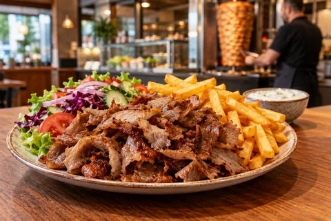 Dönerteller mit Salat