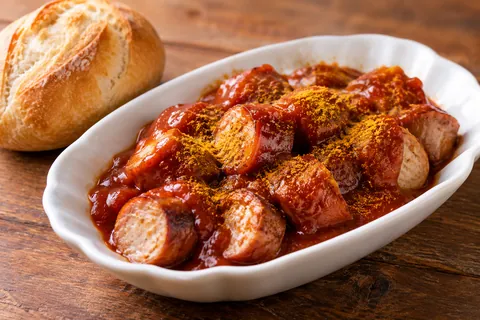 Currywurst mit Pommes