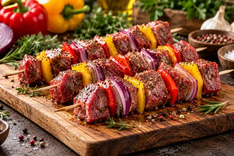 Adana-Spieß mit Reis