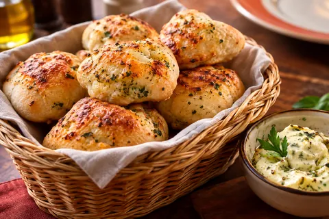 Pizzabrötchen mit Kräuterbutter