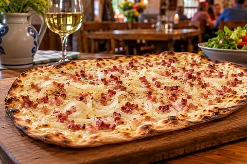 Flammkuchen der Straußwirtschaft
